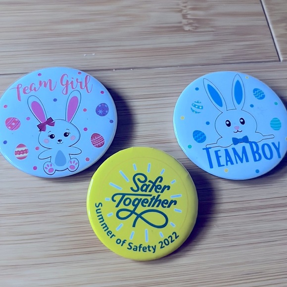 3Pcs Button Pins - Picture 2 of 3